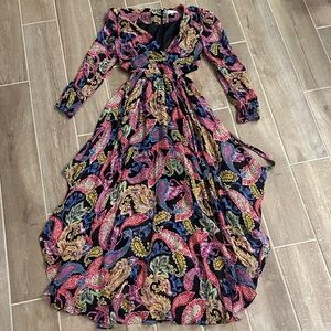 Milly Elegant Paisley Maxi Dress